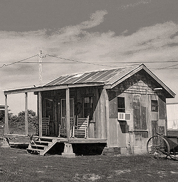 old wooden shack somewhere in rural Coahoma County Mississippi